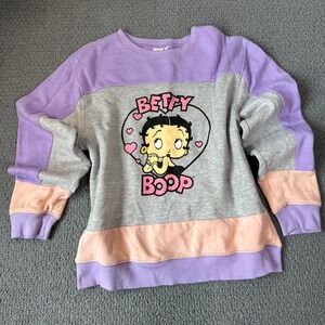 Betty Boop purple and grey sweatshirt